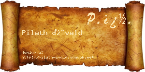 Pilath Évald névjegykártya
